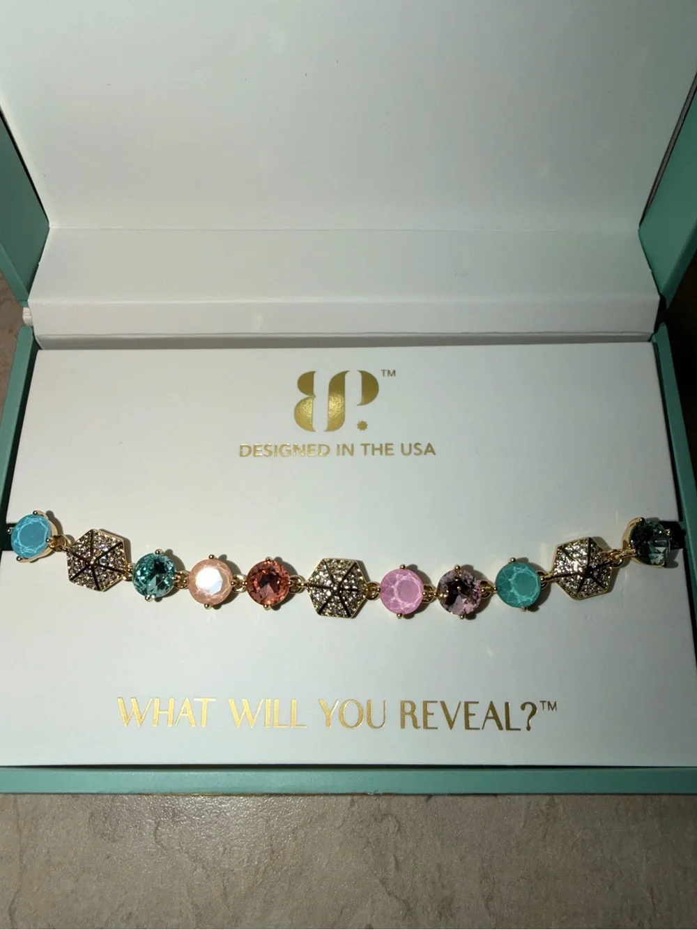 Bomb Party Summer Jewel Candy Bracelet-Frequent Flyer Energy Miami Zest on Gold